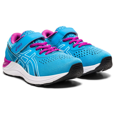 ASICS Kid's PRE Excite 8 Pre-School Running Shoe, K10, Digital Aqua/White