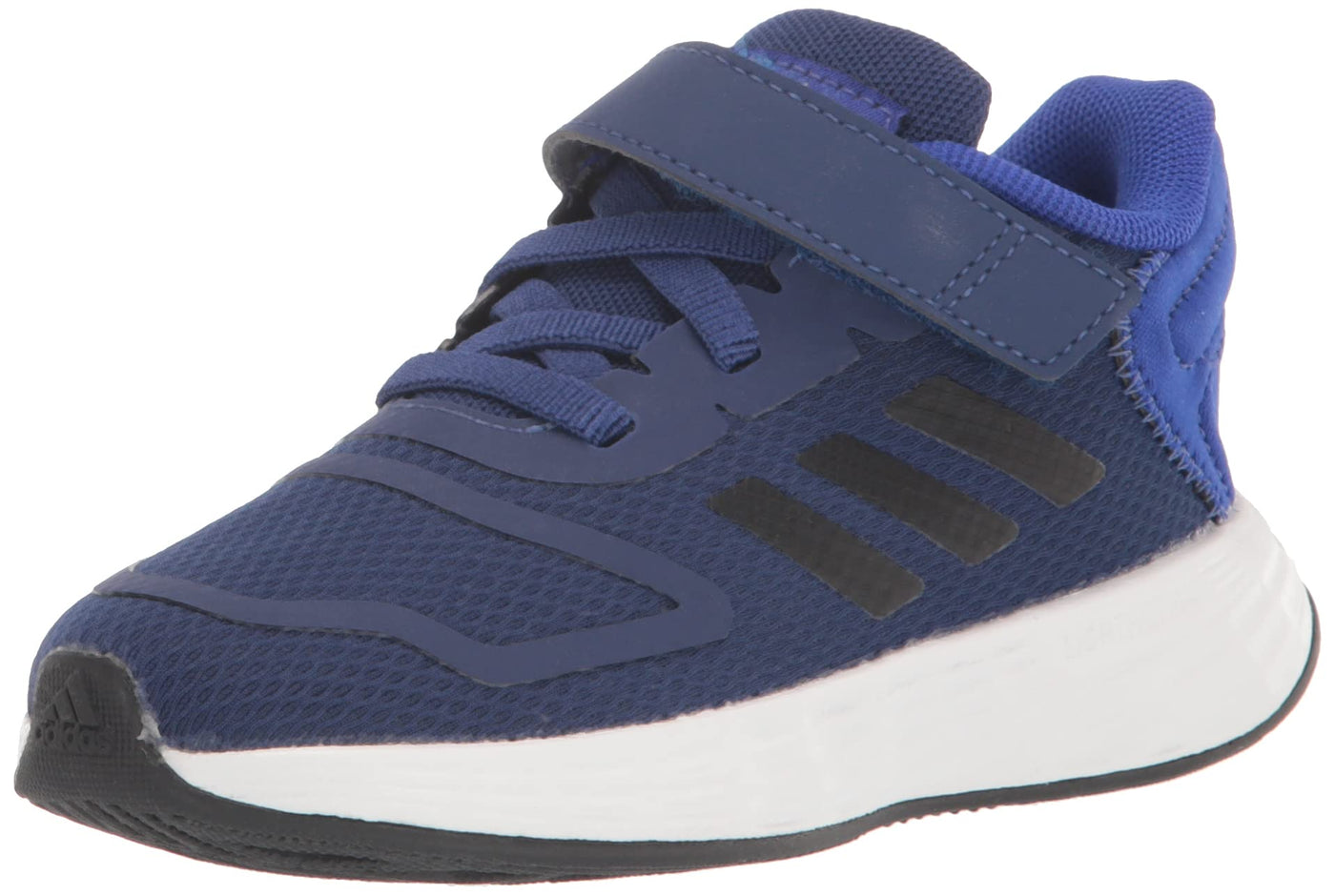 Adidas Boy's Running Shoes, 28 EU 3 Little Kid Lucid Blue/Black/Victory Blue (Elastic)