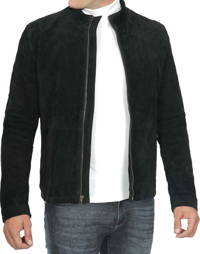 Decrum Leather Mens Casual Jacket - Black Leather Jackets Mens | [1100344] James, L