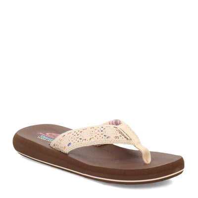 Skechers Cali Women's Asana Flip Flop,Natural,11 M US