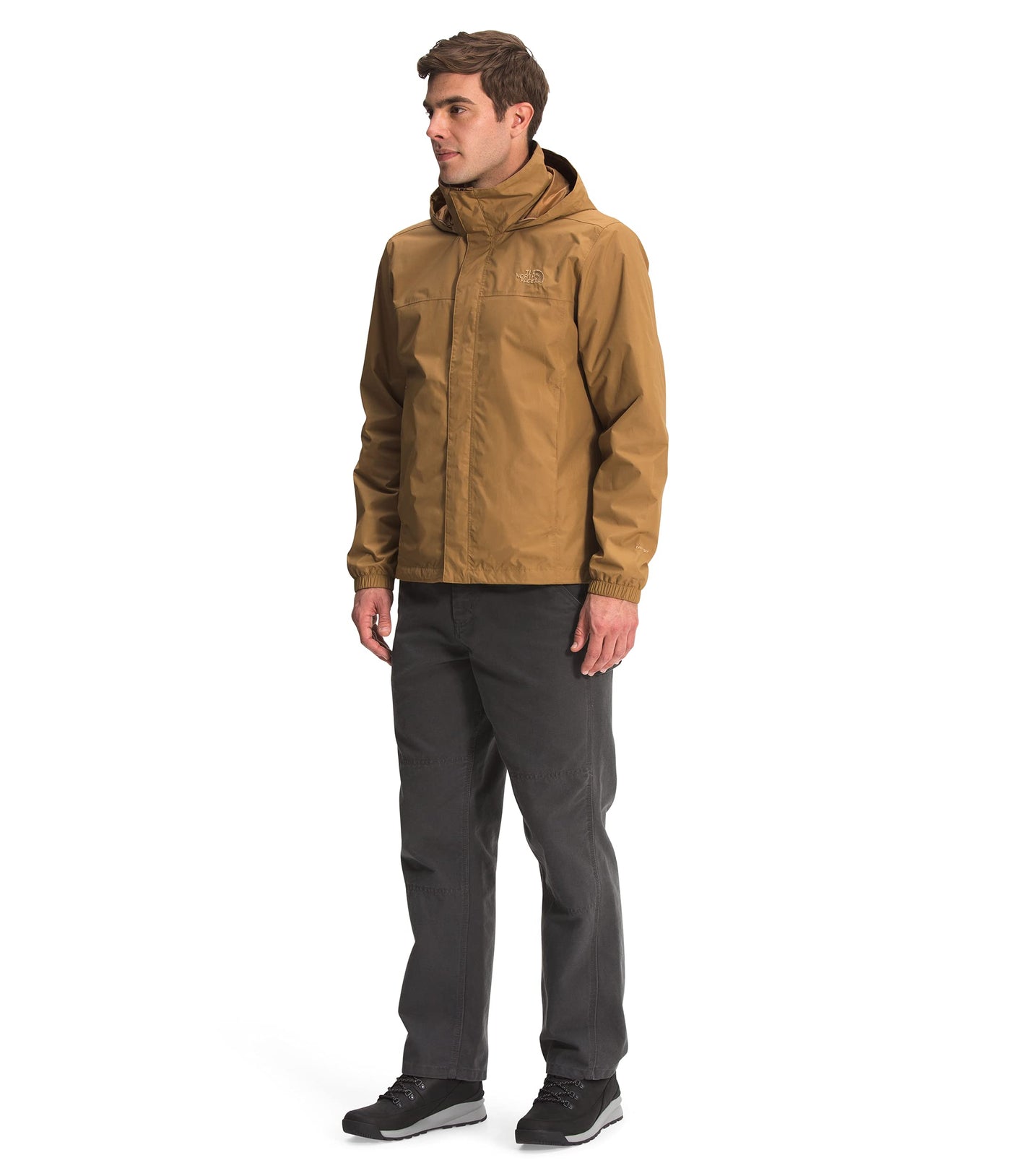 THE NORTH FACE Men's Resolve Waterproof Jacket, Utility Brown, Small