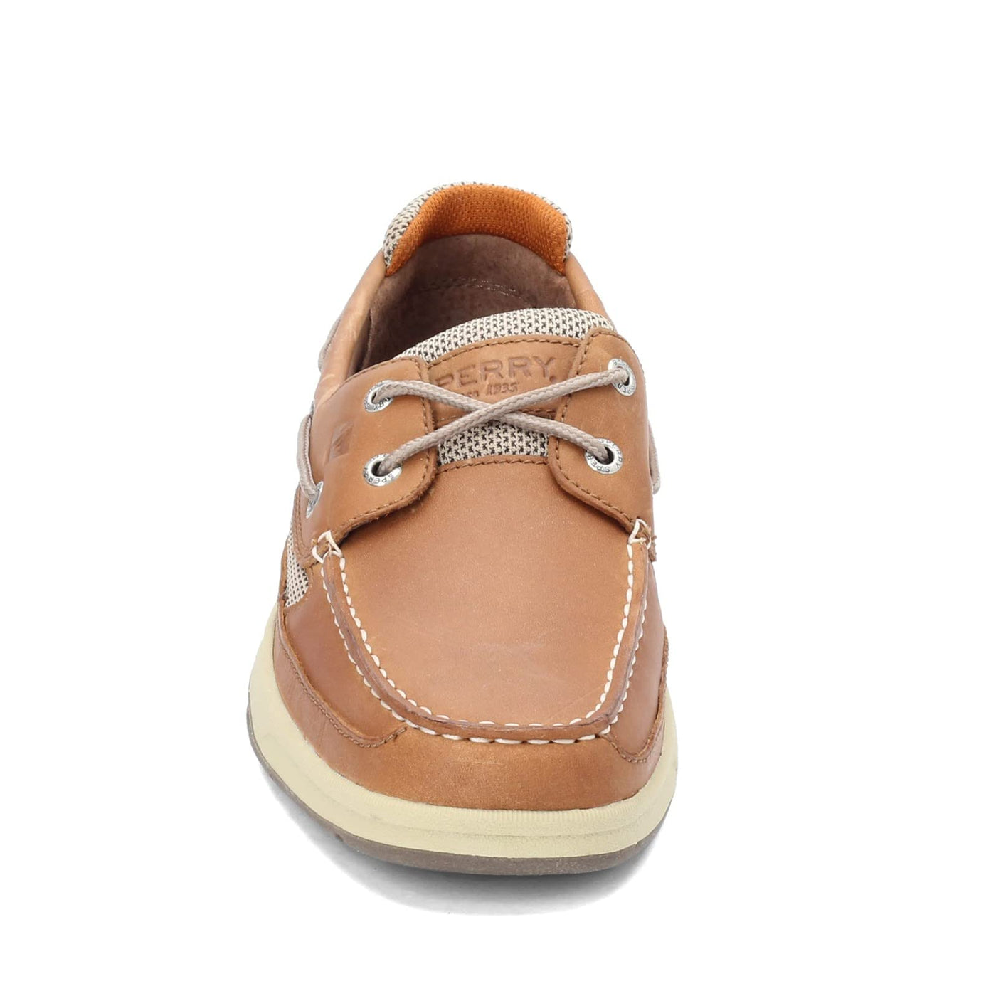 Sperry Top-Sider Lanyard 2-Eye Boat Shoe Men Dark Tan/Orange