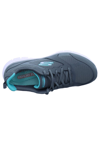 Skechers Sport Flex Appeal 40149305 Womens Sneaker 85 BM US CharcoalTurquoise