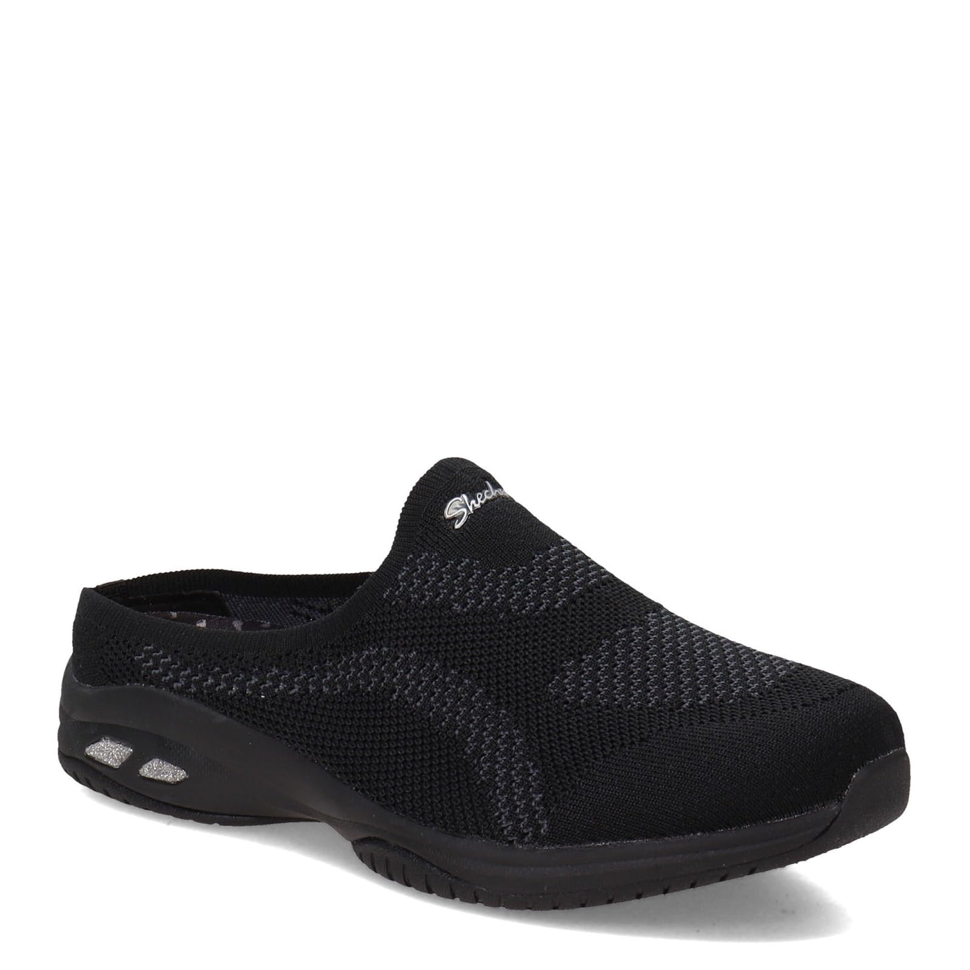 Skechers womens Commute Time - in Knit to Win Clog, Black/Black, 9 US