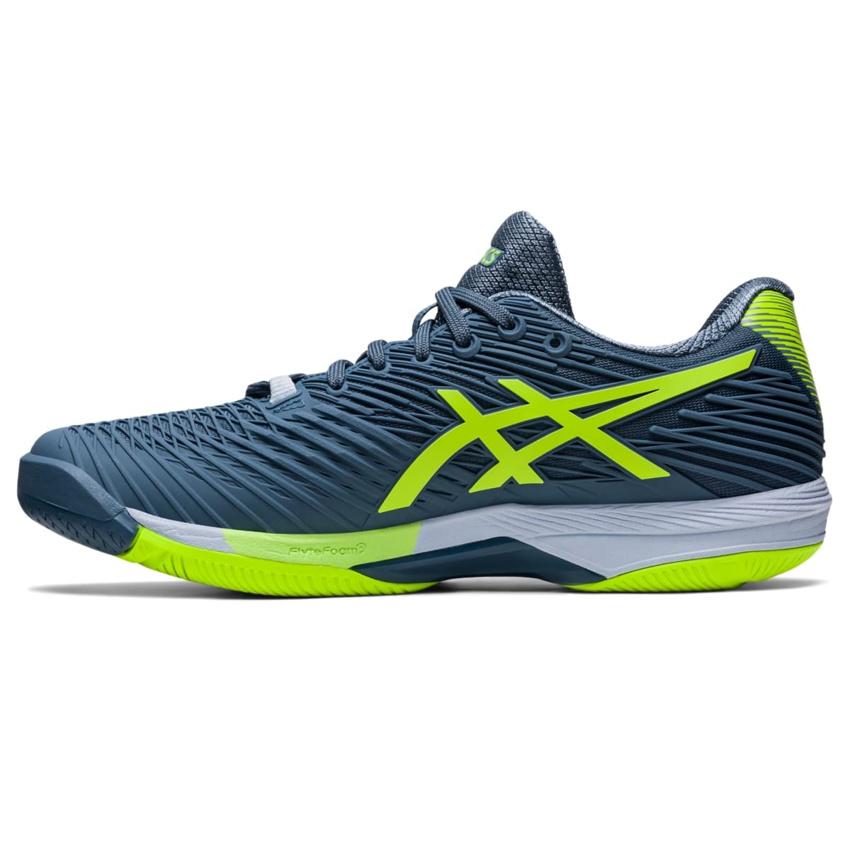 ASICS Men's Solution Speed FF 2 6.5 Steel Blue/Hazard Green