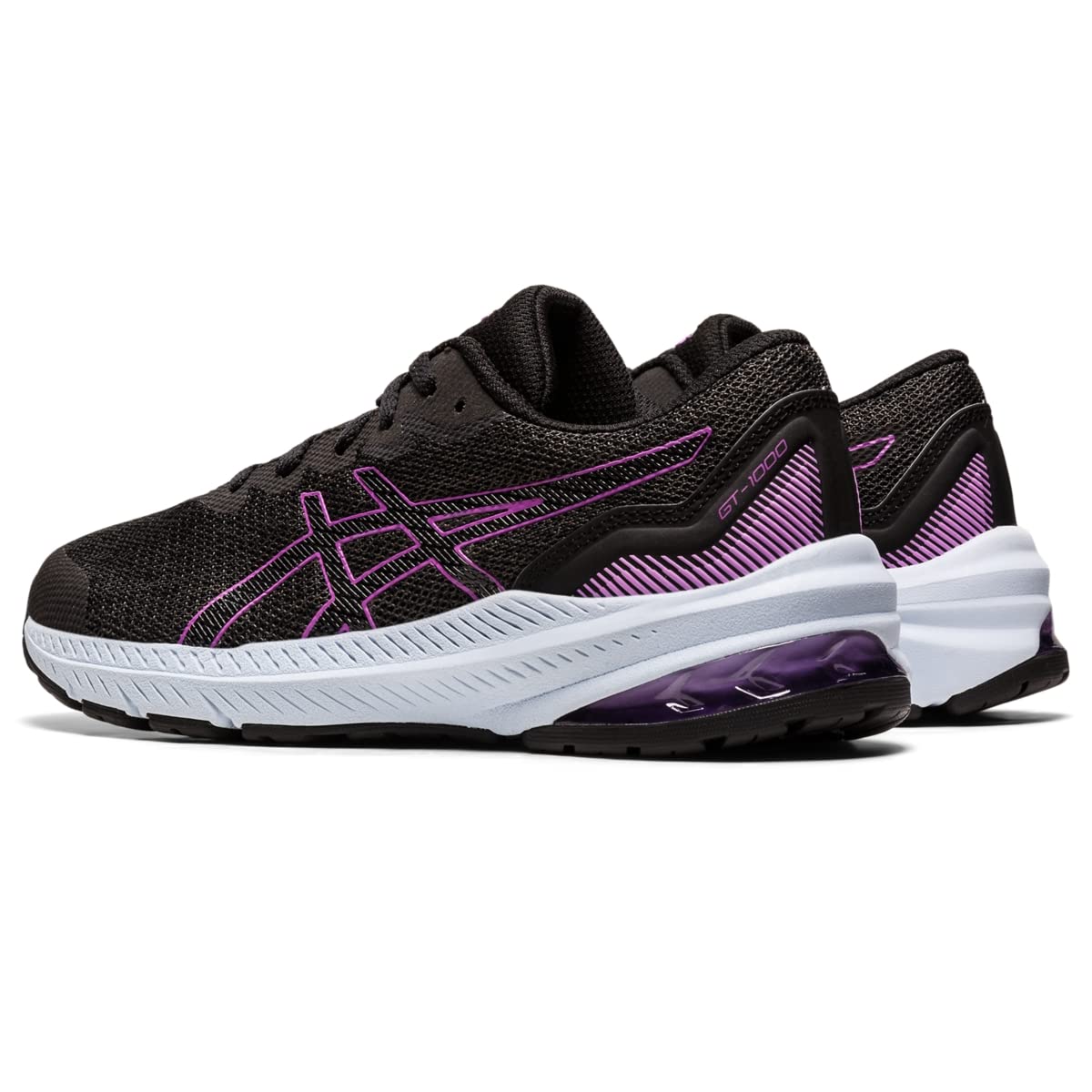 ASICS Kid's GT-1000 11 Grade School Running Shoes 5 Big Kid Graphite Grey/Orchid