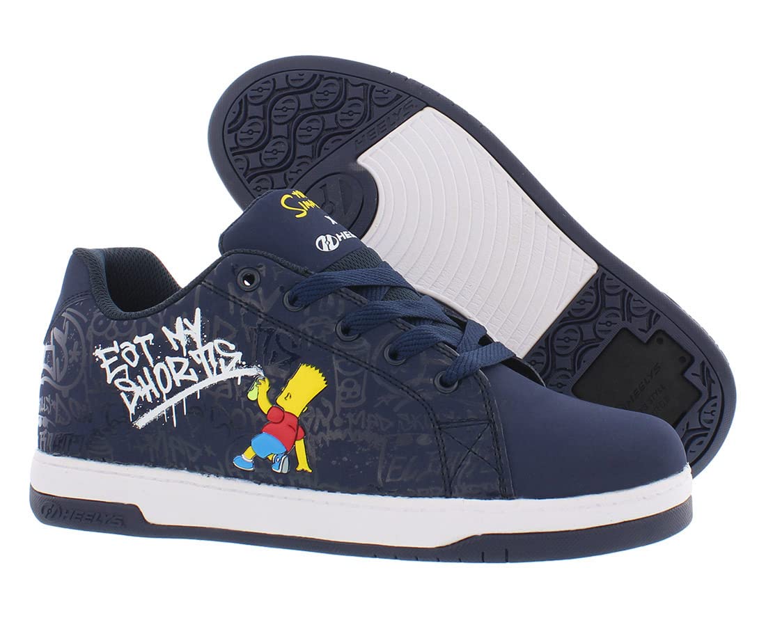 HEELYS Men's The Simpsons Split Wheels Skate Sneaker Shoes (11, Numeric_11) Navy Canvas