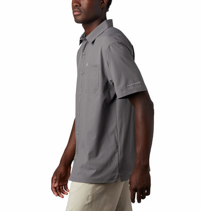 Columbia Men's Big Slack Tide Camp Shirt, City Grey, X-Large Tall