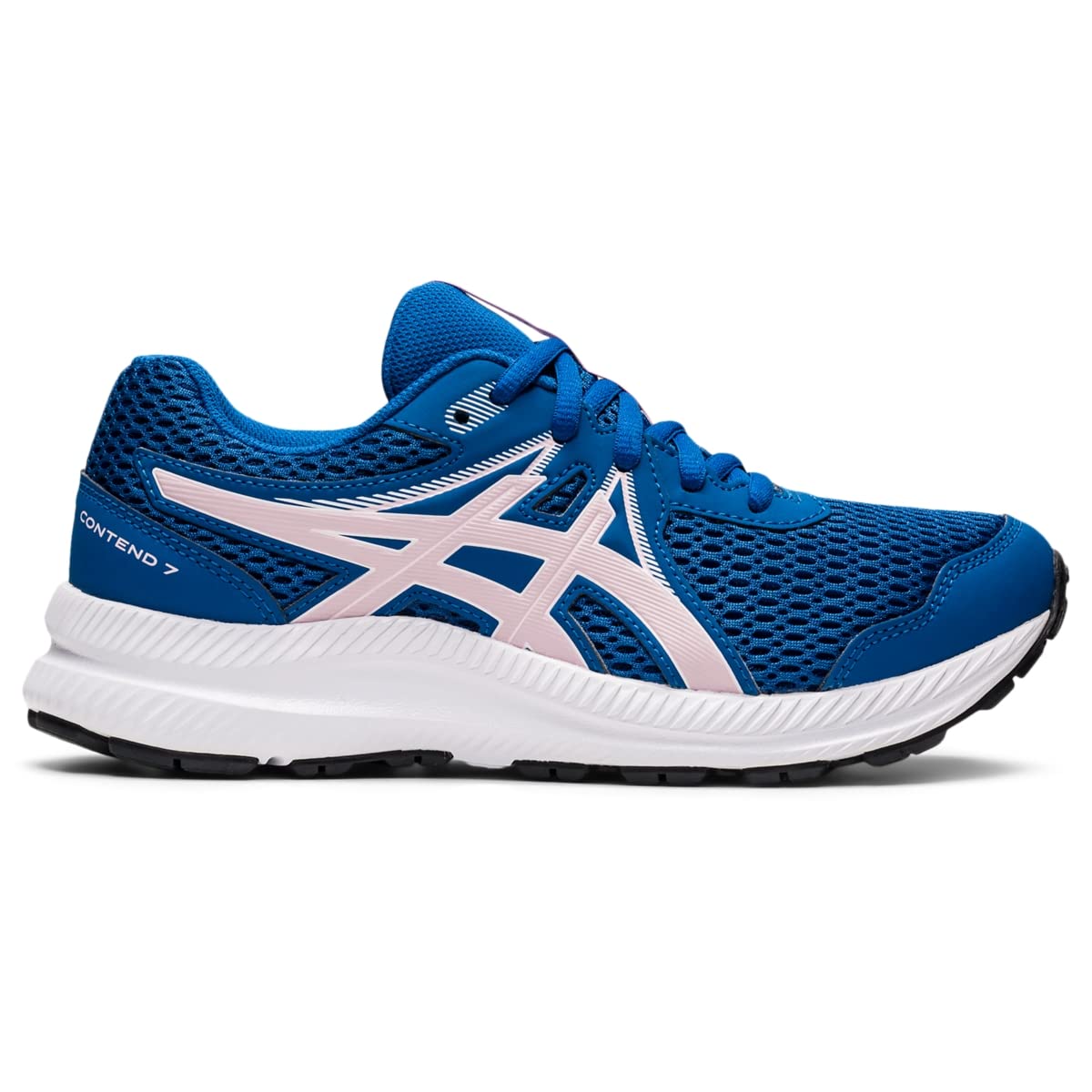 ASICS Girl's Contend 7 GS (Little Kid/Big Kid) Lake Drive/Barely Rose 4.5 Big Kid M