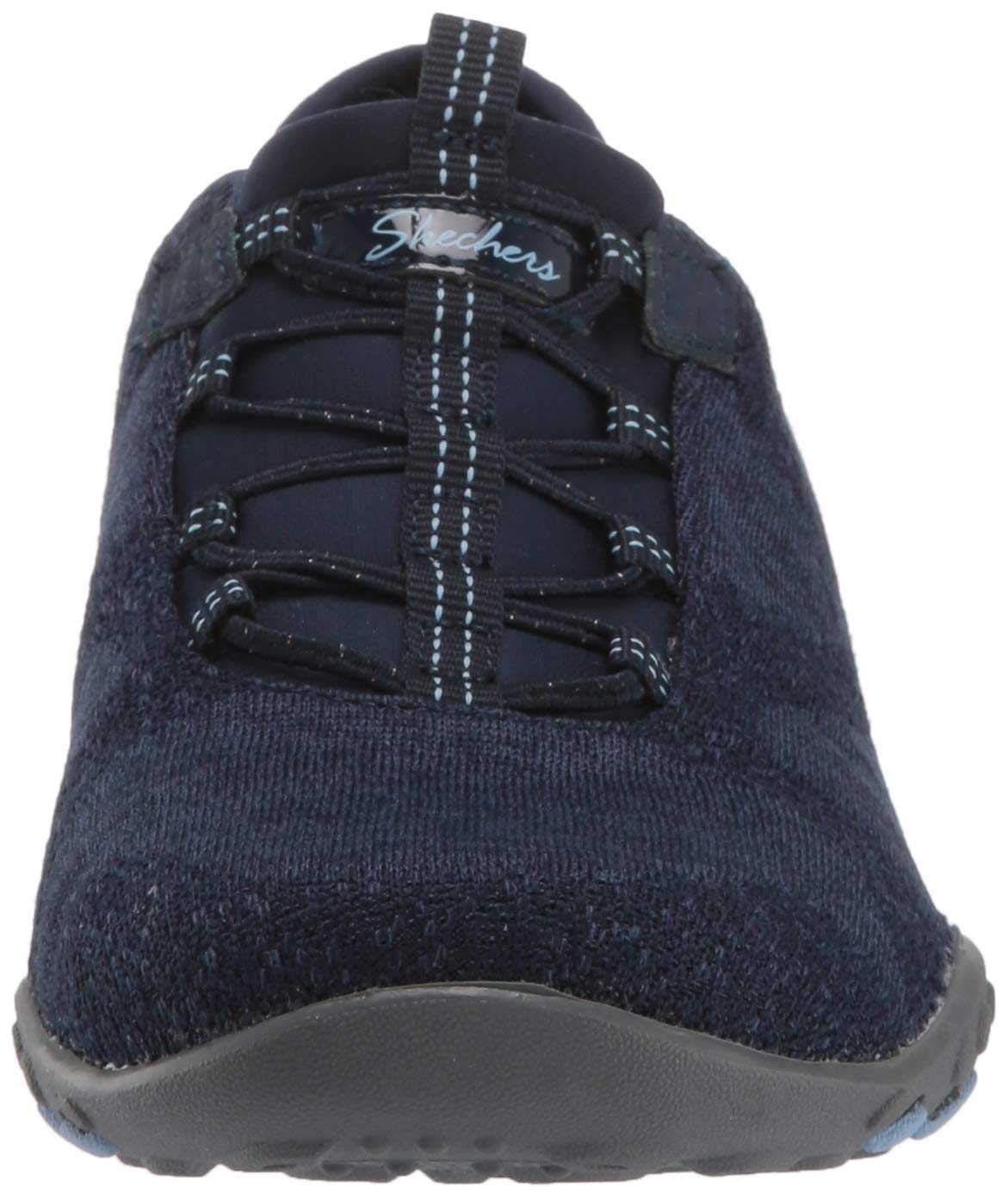 Skechers Women's Breathe-Easy-Opportuknity Sneaker 9.5 Wide Navy