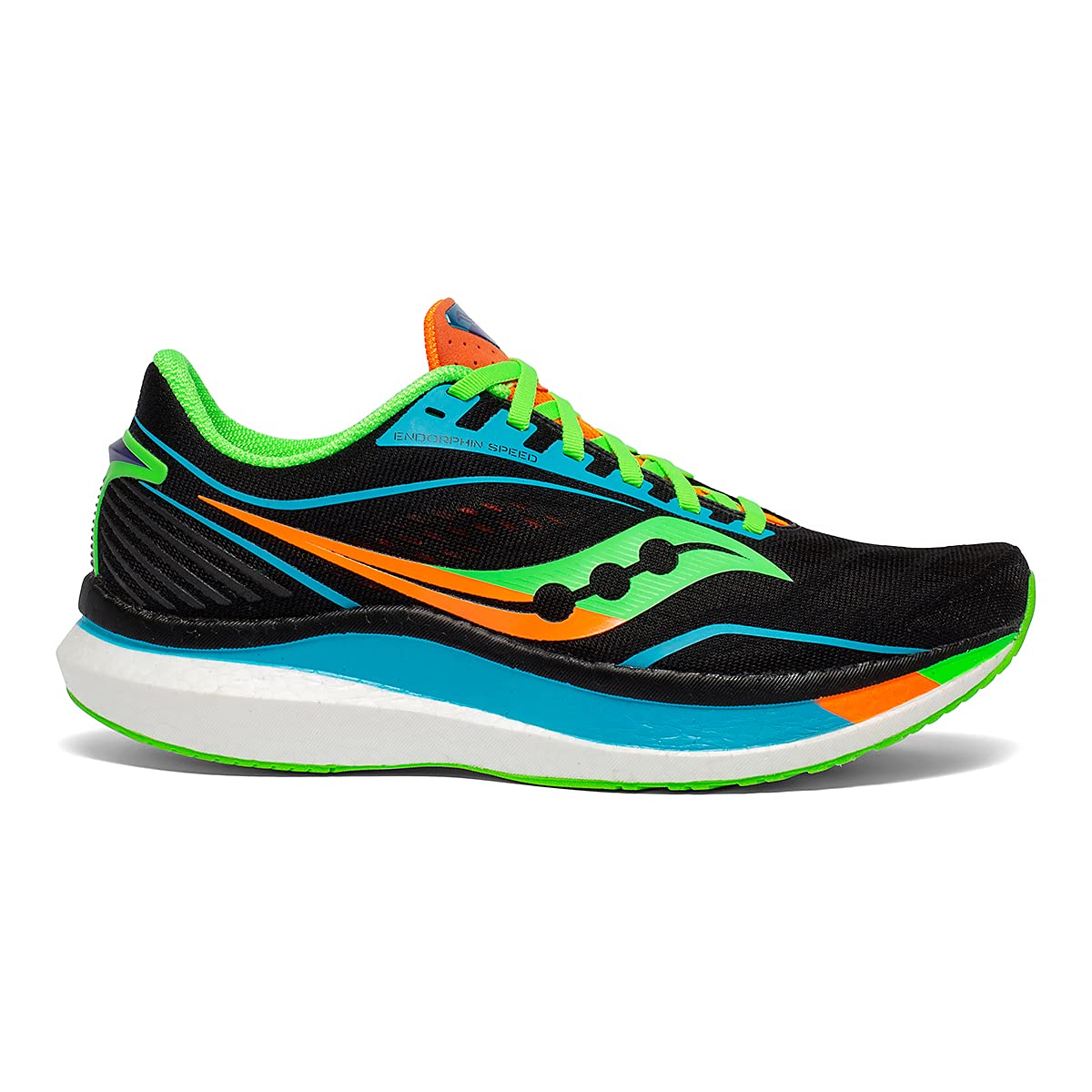 Saucony Men's Endorphin Speed, Black/Multi, 11.5 Medium