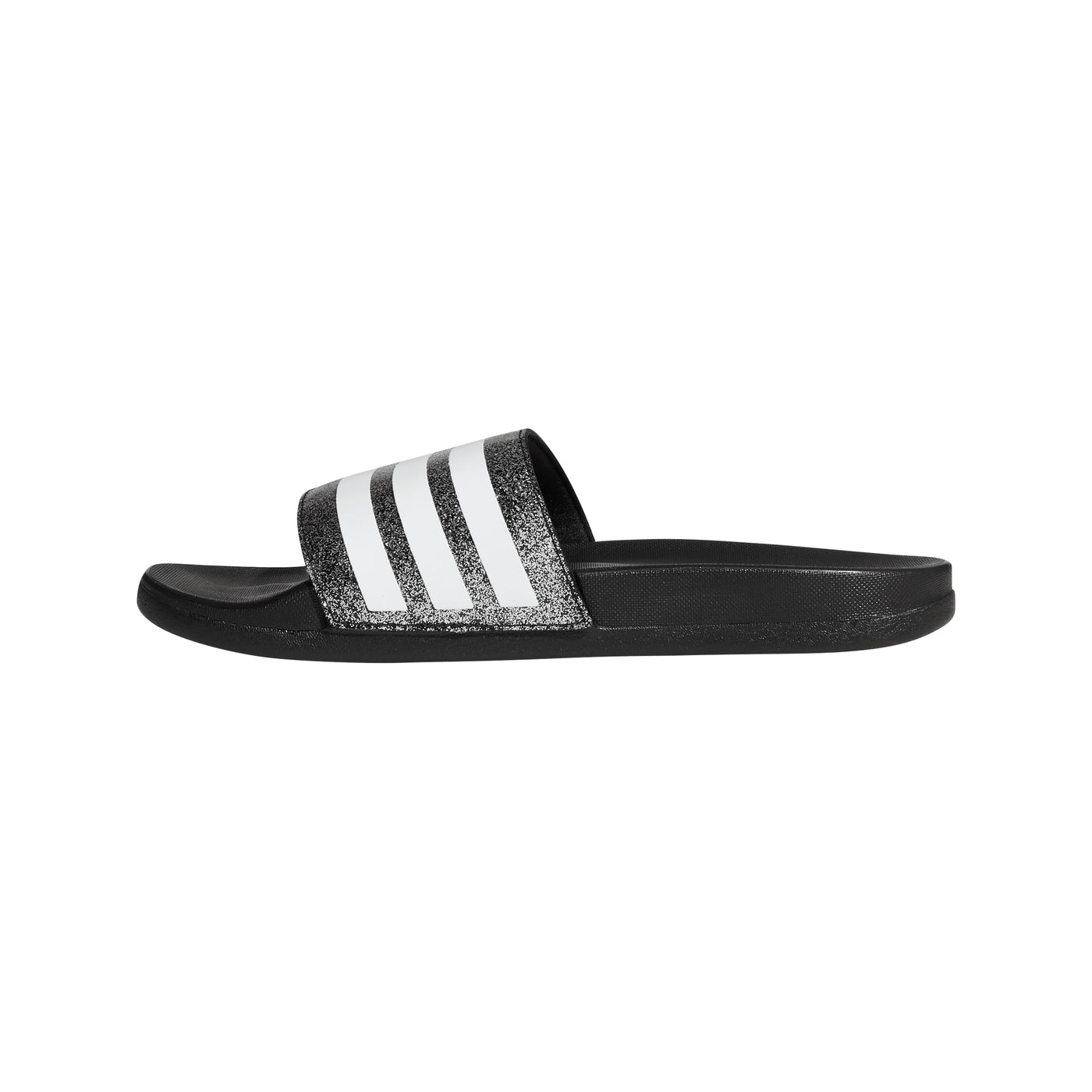 adidas Adilette Comfort Slides Sandal, Core Black/White/Core Black, 4 US Unisex Big Kid