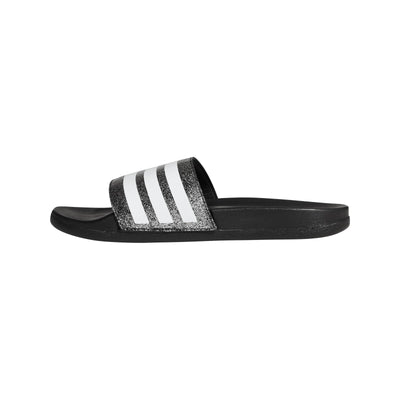 adidas Adilette Comfort Slides Sandal, Black/White/Black, 3 US Unisex Little Kid