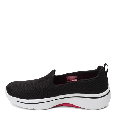 Skechers Women's Go Walk Arch Fit Grateful 8 Wide Black/Hot Pink