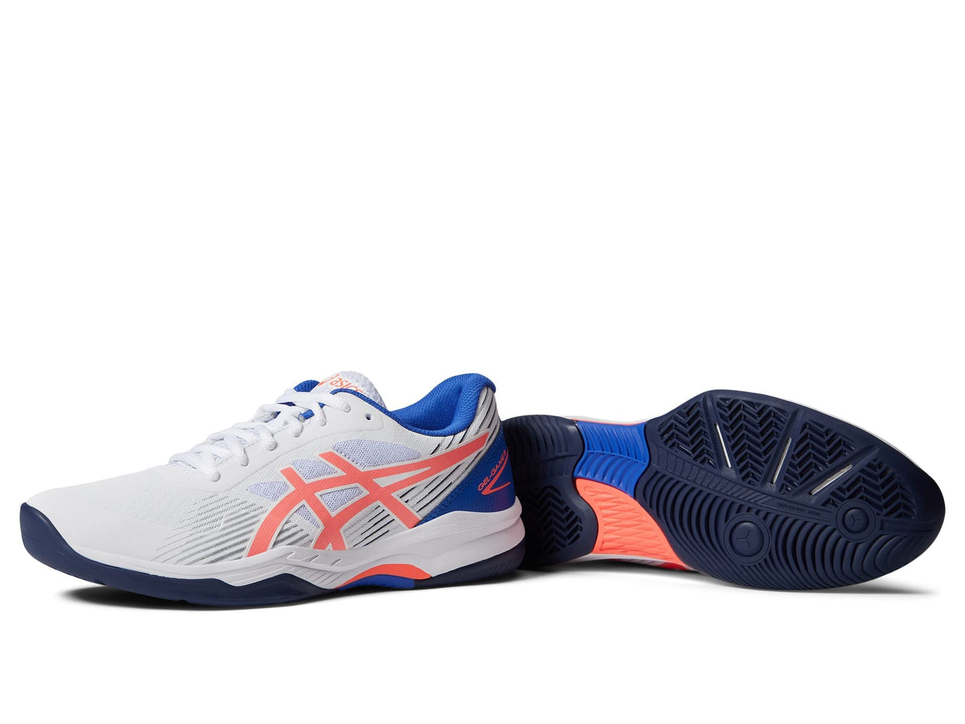 ASICS Women's Gel-Game 8 Tennis Shoes, 8.5, White/Blazing Coral