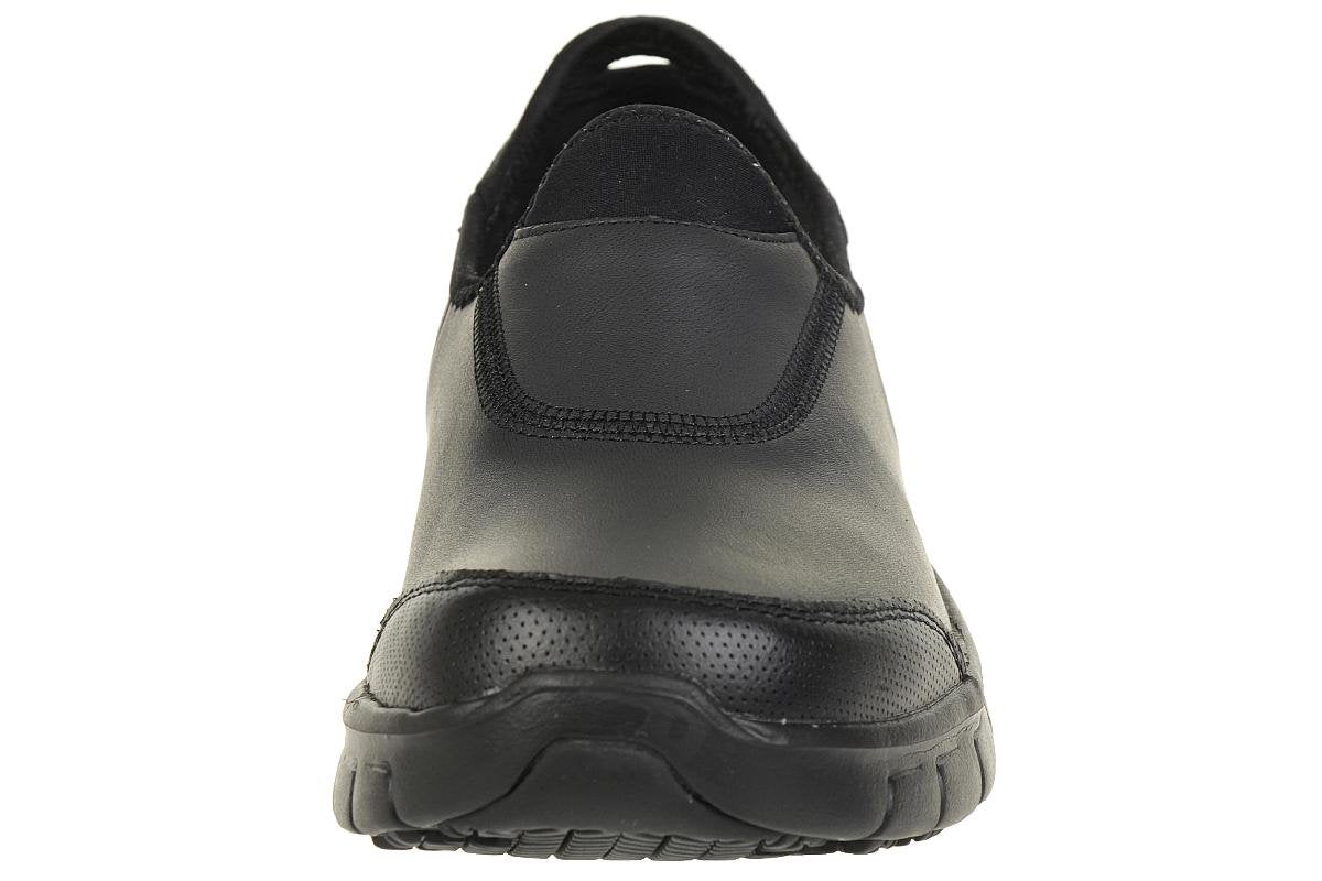 Skechers Women's Sure Track Slip Resistant Work Shoe 8 Black Leather