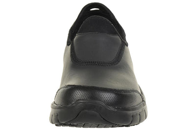 Skechers Women's Sure Track Slip Resistant Work Shoe 8 Black Leather
