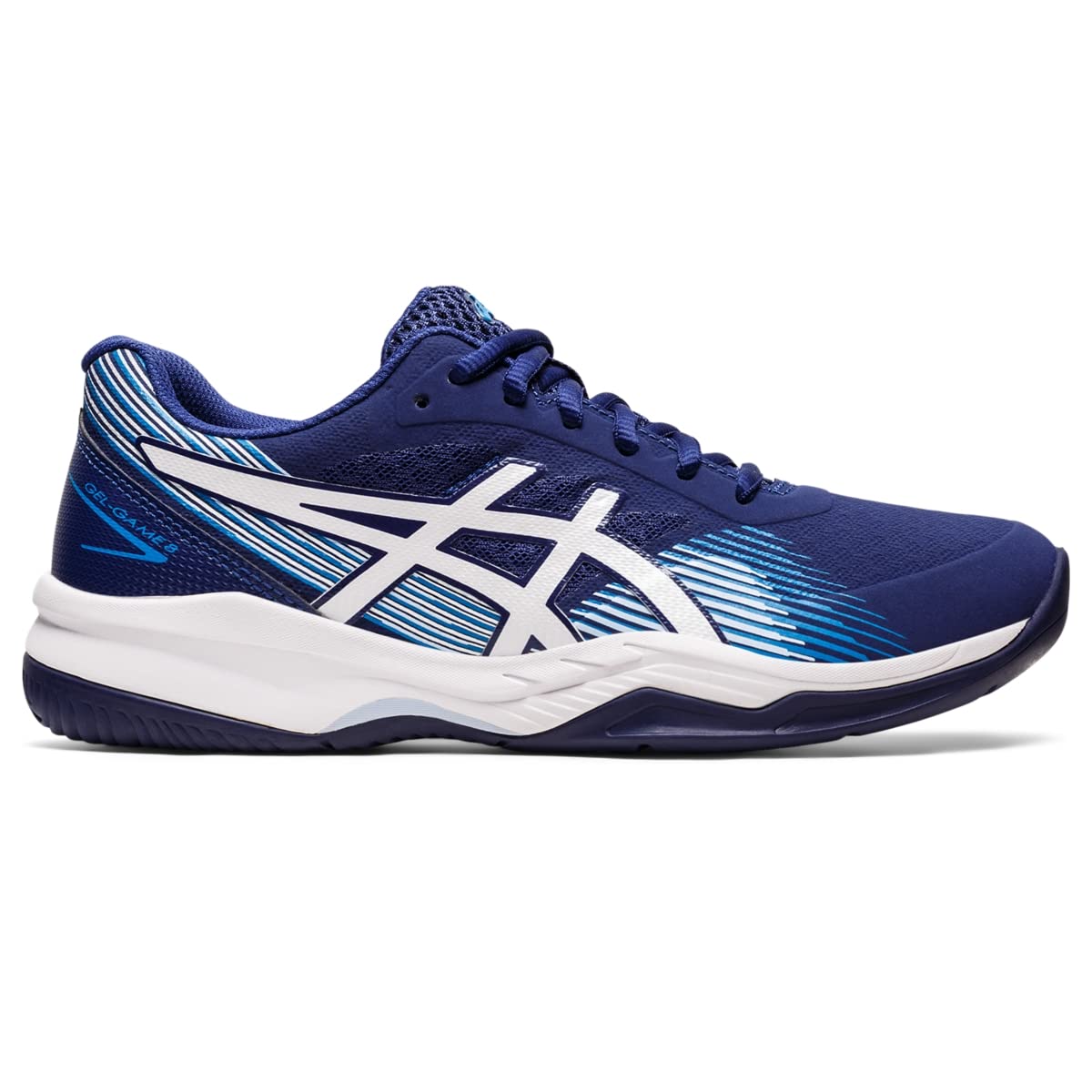 ASICS Women's Gel-Game 8 Tennis Shoes, 12, Dive Blue/White