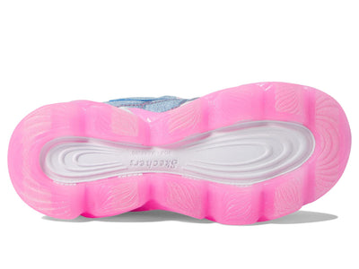 Skechers Girl's Sport Lighted - Hyper Surge 302330L (Little Kid/Big Kid) Light Blue/Pink 12 Little Kid M