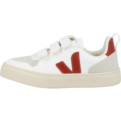 Veja Small V-10 Hook-and-Loop (Little Kid/Big Kid) White Rouille 29 (US 12 Little Kid) M