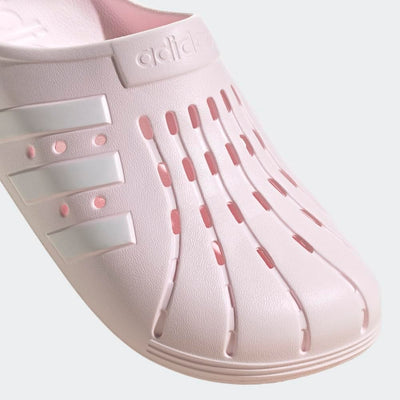 adidas Unisex Adilette Clog Slide Sandal, Almost Pink/White/Almost Pink, 13 Women/12 Men