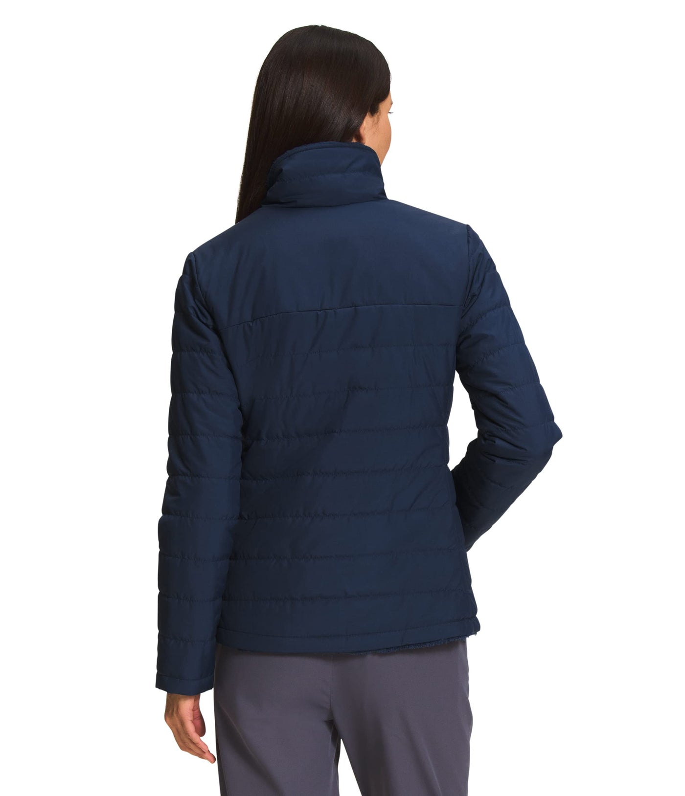 THE NORTH FACE Mossbud Insulated Reversible Womens Jacket Summit Navy Sz M