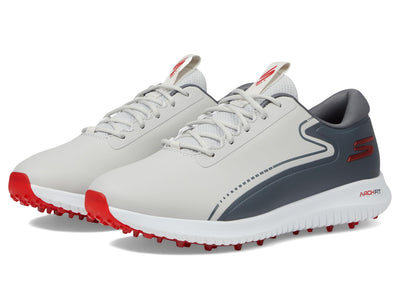 Skechers Men's Max 2 Arch Fit Waterproof Spikeless Golf Shoe Sneaker 9 Wide Grey/Red