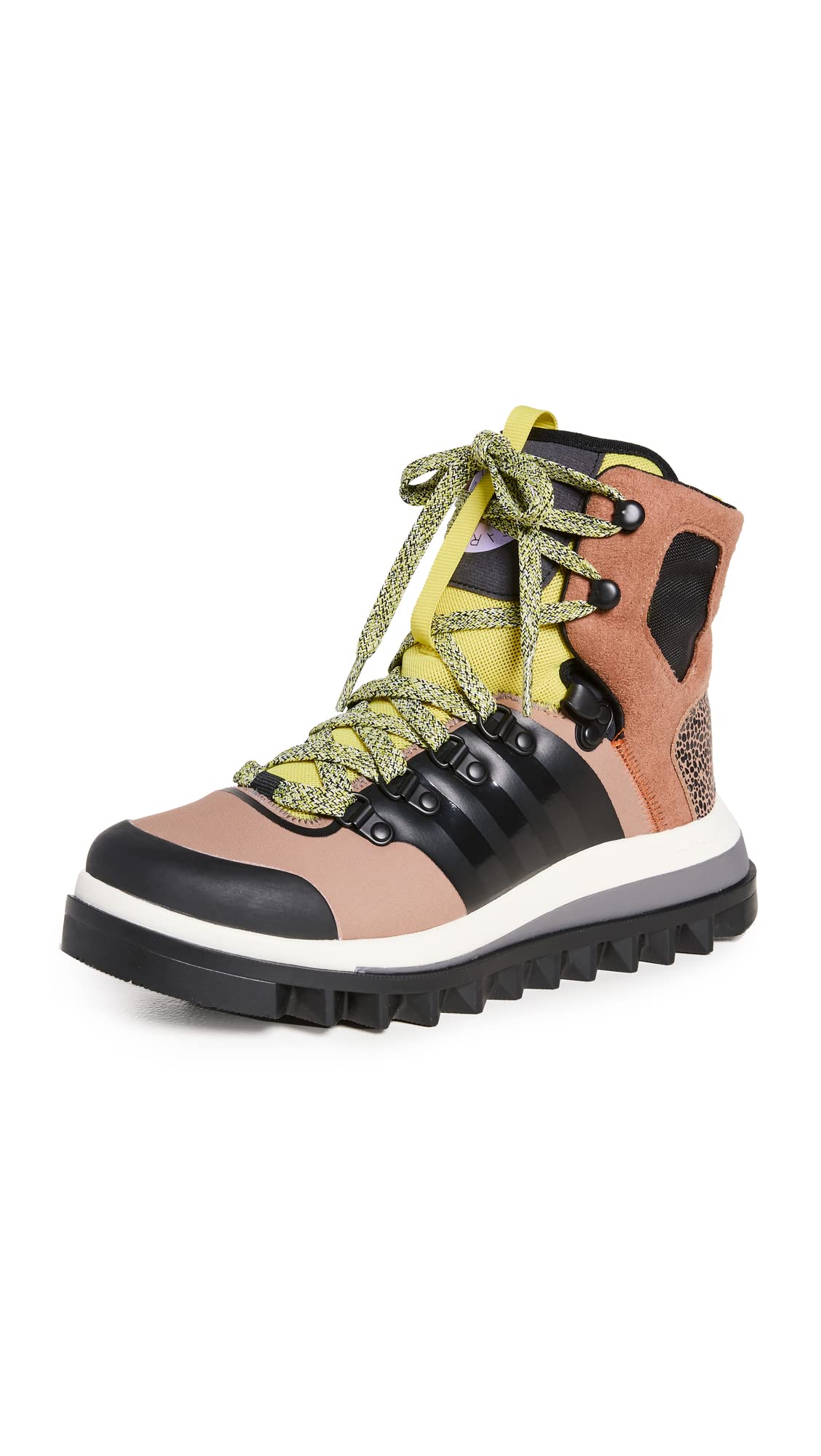 adidas by Stella McCartney Eulampis Boots Women's 7 Camel/Core Black/Shock Yellow