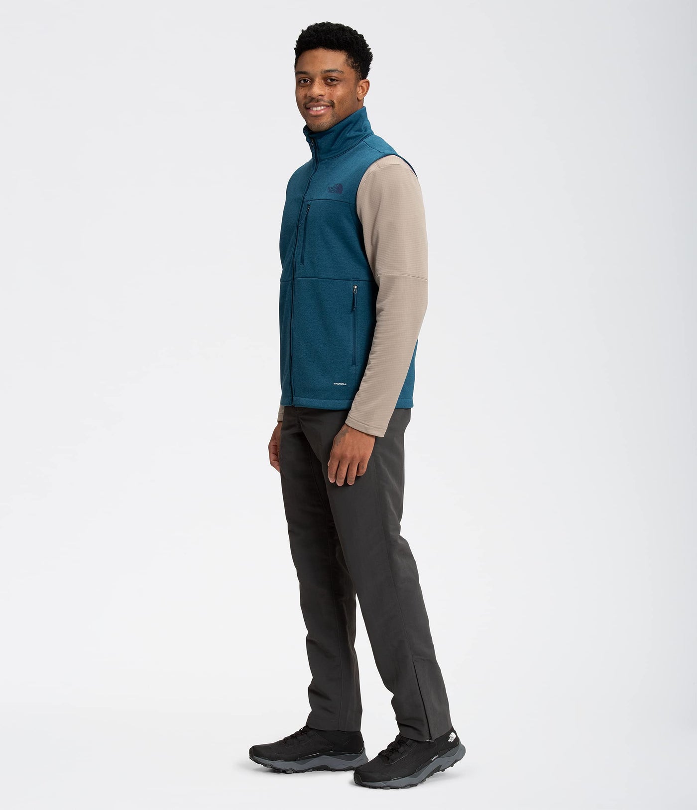 THE NORTH FACE Men's Apex Canyonwall Eco Vest, Monterey Blue Dark Heather, S