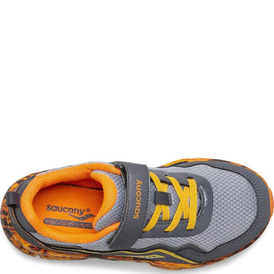 Saucony Boys' Flash A/C 2.0 Sneaker, Grey flame, 4.5 Wide