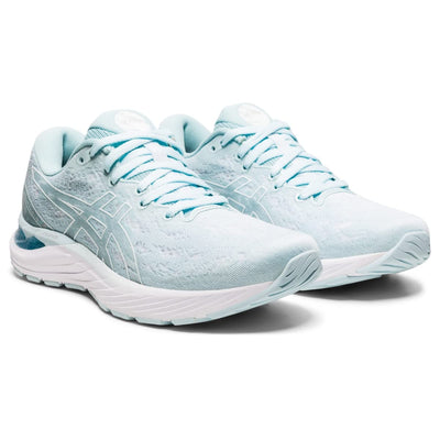 ASICS Women's Gel-Cumulus 23 Running Shoes, 8, Aqua Angel/White