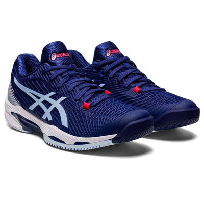 ASICS Solution Speed FF 2 Tennis Shoes for Women - Traditional Lace-up Closure - PU Upper Dive Blue/Soft Sky 11 B - Medium