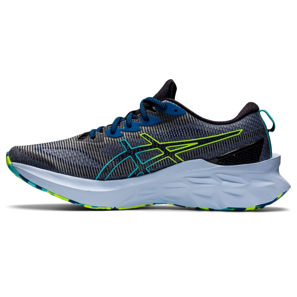 ASICS Men's NOVABLAST 2 LE Running Shoes, 14, Black/Hazard Green