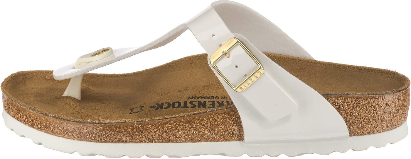 Birkenstock Unisex Gizeh Birko-Flor White Sandals 6 W / 4 M US