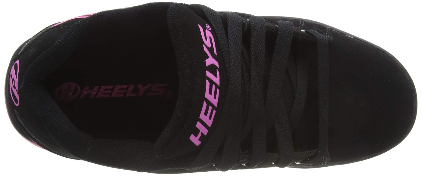 HEELYS Unisex-Child Propel Skate Shoe 7 Little Kid Black Hot Pink