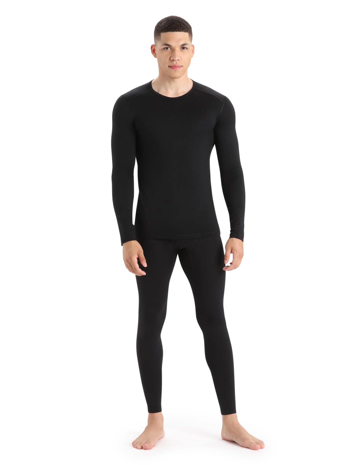 Icebreaker Merino Men's 200 Oasis Long Sleeve Crew Shirt Black Small