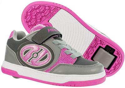 HEELYS(ヒーリーズ) Unisex-Child Roller Shoes Big Kid (8-12 Years) 6 Big Kid Grey Pink