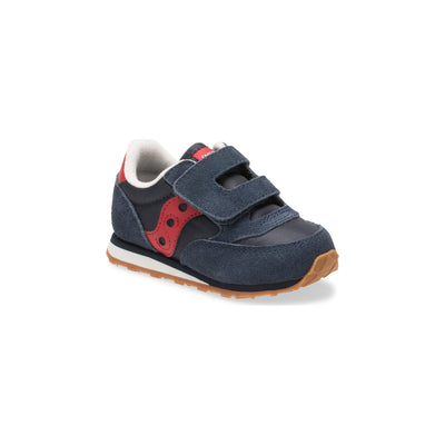 Saucony Unisex-child Baby Jazz Hook & Loop , NAVY/RED, 7.5 W