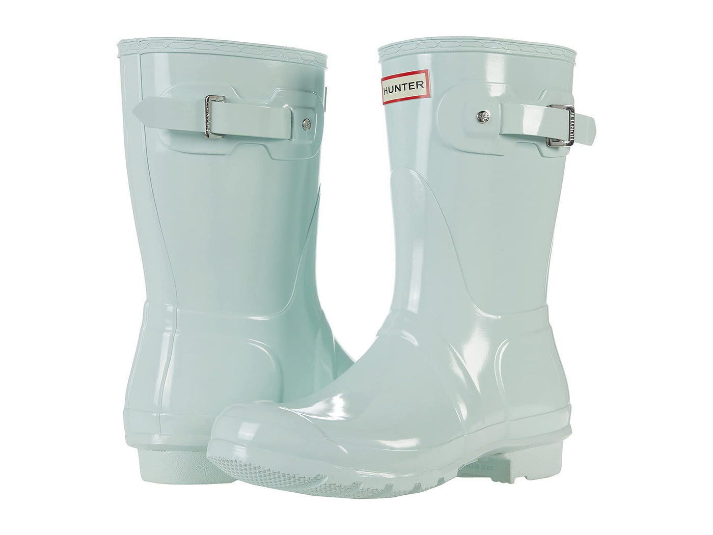 Hunter Boot Women's Original Short Gloss Rain Boot Spearmint 7 Medium US