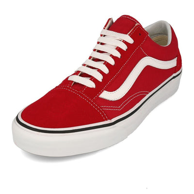 Vans Unisex Low-Top Sneaker, Crimson True White, 10.5 US Men