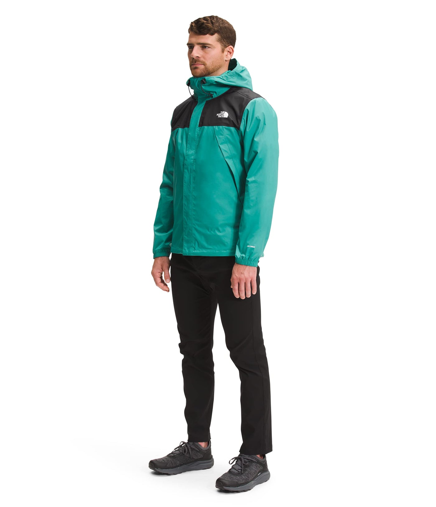 THE NORTH FACE Antora Jacket - Men's TNF Black/Porcelain Green, L