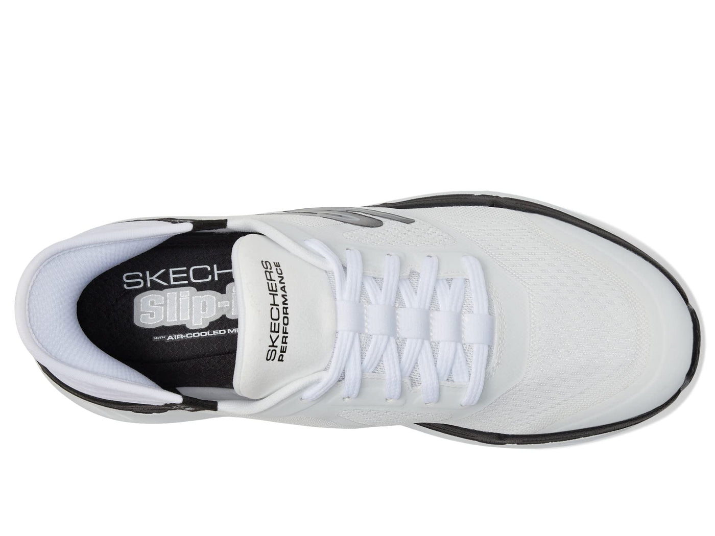 Skechers Men's Hands Free Slip-ins Max Cushion Premier Ascendant Sneaker, White/Black, 8 Wide