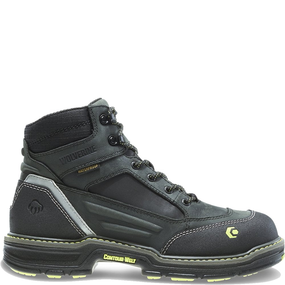 Wolverine Overman Waterproof CarbonMax 6" Work Boot Men 11 Black/Grey