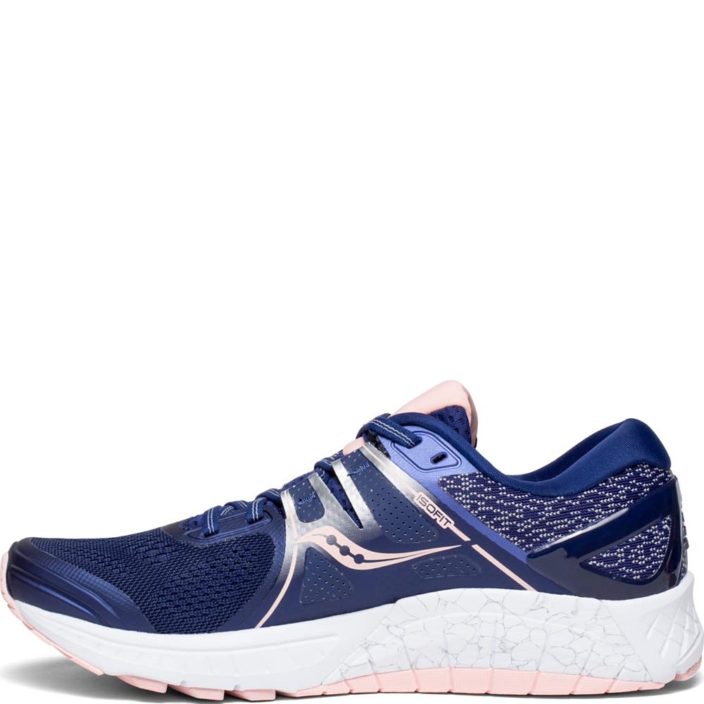 Saucony Women's S10442-2 Omni ISO Road Running Shoe, Navy | Blush - 10.5