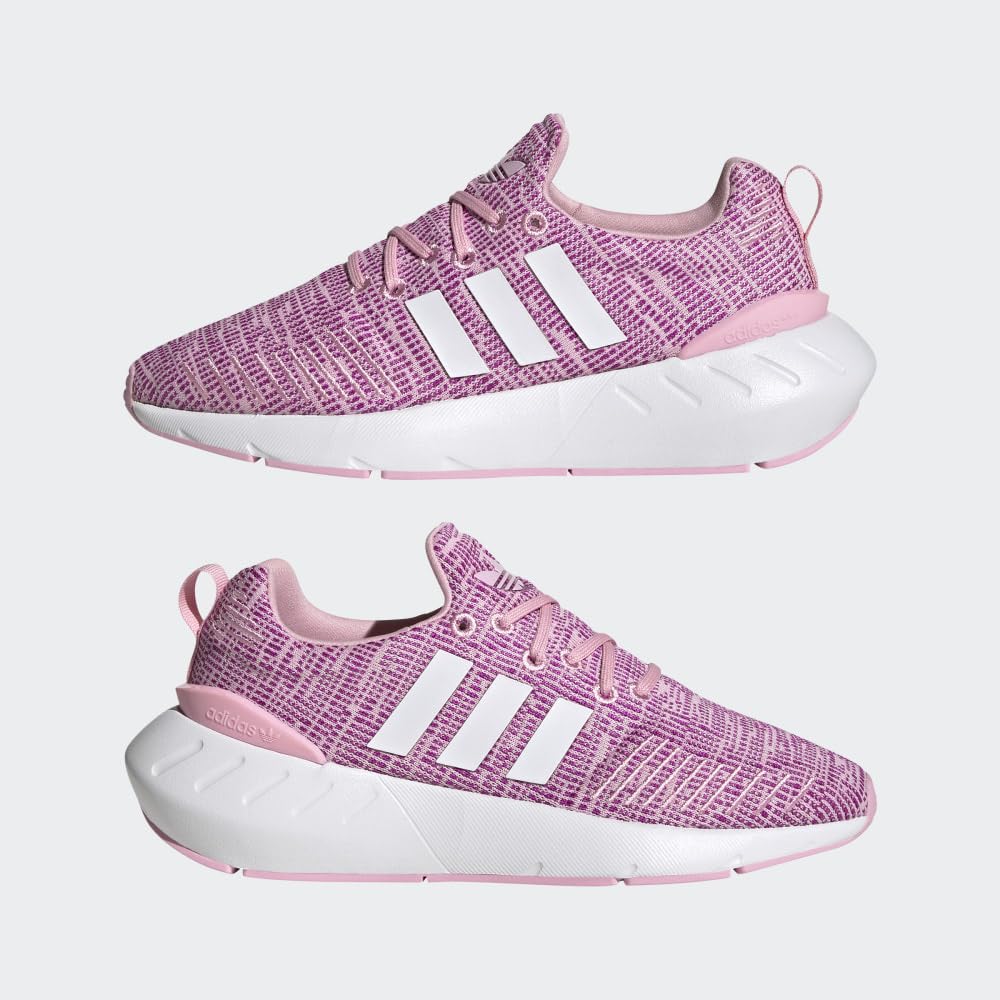 adidas Unisex-Child Swift Run 22 Sneaker 4 Big Kid True Pink/White/Vivid Pink