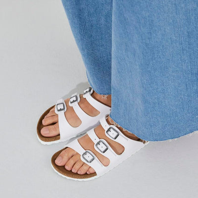 Birkenstock Florida Sandals WHITE BIRKO-FLOR EU 41 / US 10-10.5