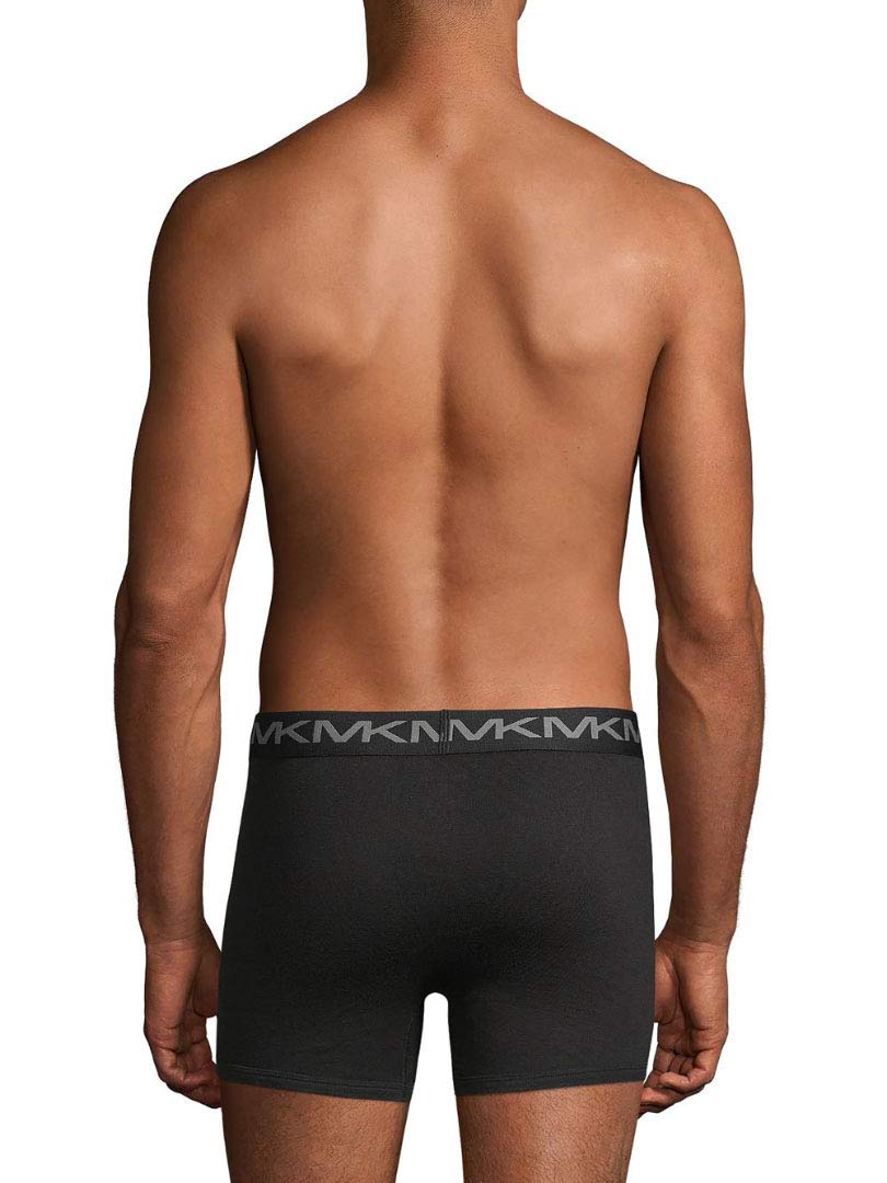 Michael Kors Men`s Performance Cotton Boxer Briefs 4 Pack (Black(RR1X001)/Grey, X-Large)