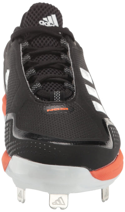 adidas Men's Icon 7 Baseball Shoe 10.5 Black/White/Team Orange