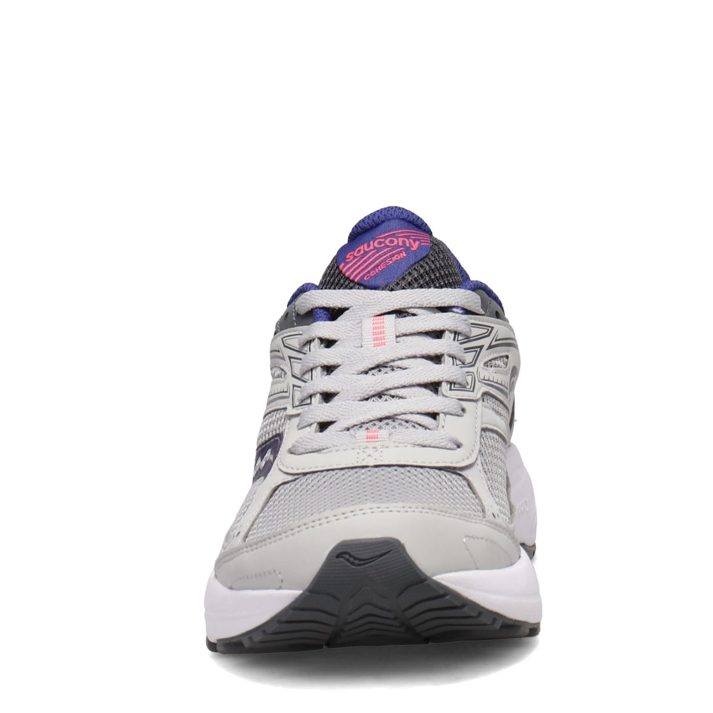 Saucony Women's Cohesion 14 Running Shoe, Grey/Purple, 8