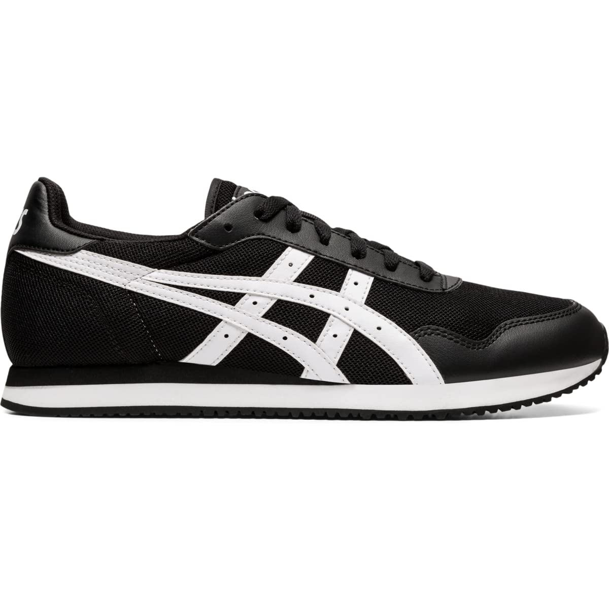 ASICS Men's Tiger Runner Shoes, 7.5, Black/White